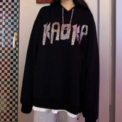 Cebusky - Couple Matching Lettering Hoodie Cebusky - Couple Matching Lettering Hoodie