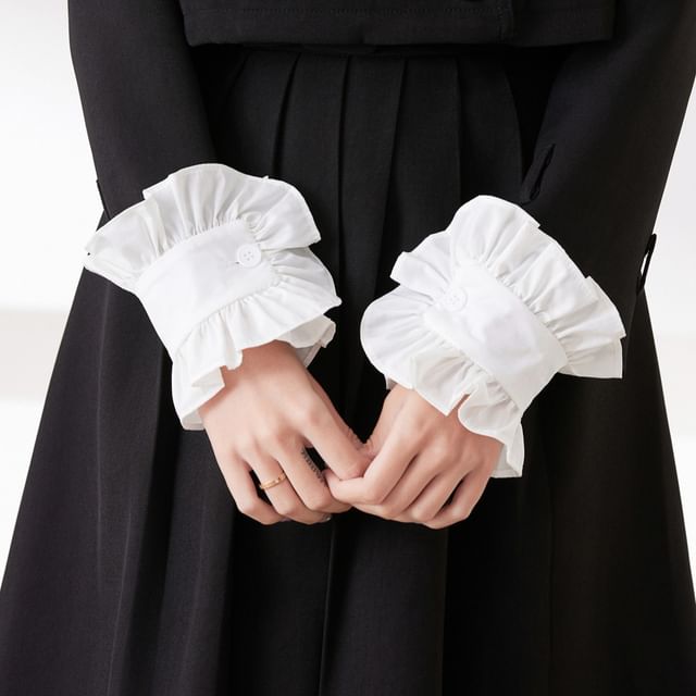 MIOW-Plaid Ruffle Wrist Cuffs