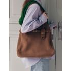 rolarola - Buckle Suede Hobo Bag (Camel) | YesStyle
