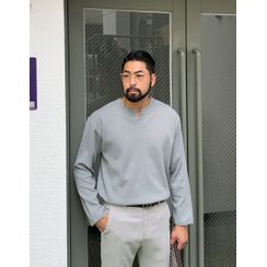GERIO - Open-Placket Knit Top GERIO - Open-Placket Knit Top