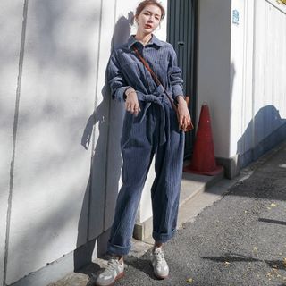 corduroy jumpsuit long sleeve