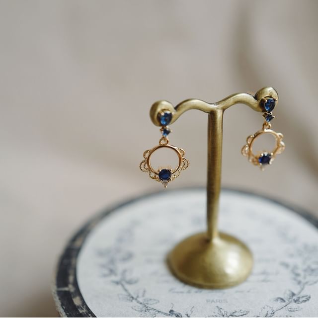 Phoenoa-Rhinestone S925 Sterling Silver Drop Earring