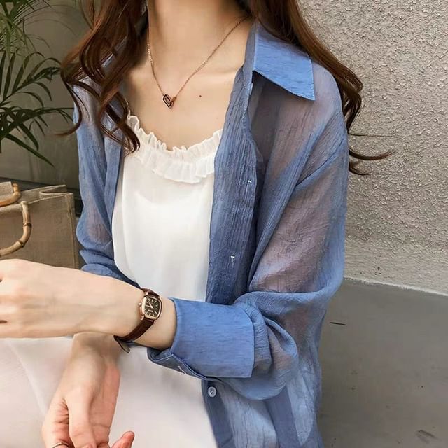 Shinsei-Collared Plain Shirt