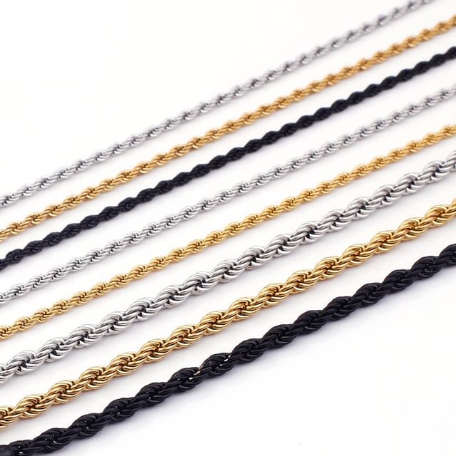 Tenri-Stainless Steel Braided Necklace