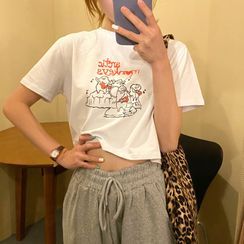 Kojasmine - 短袖圖案印花T裇 Kojasmine - 短袖圖案印花T裇