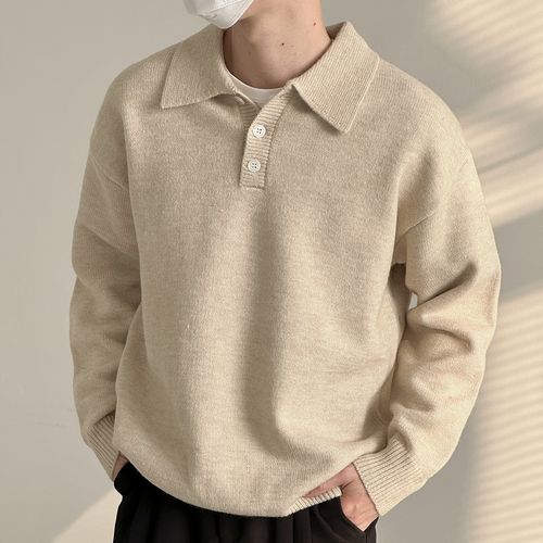 DAZO Studios - Plain Polo Sweater | YesStyle