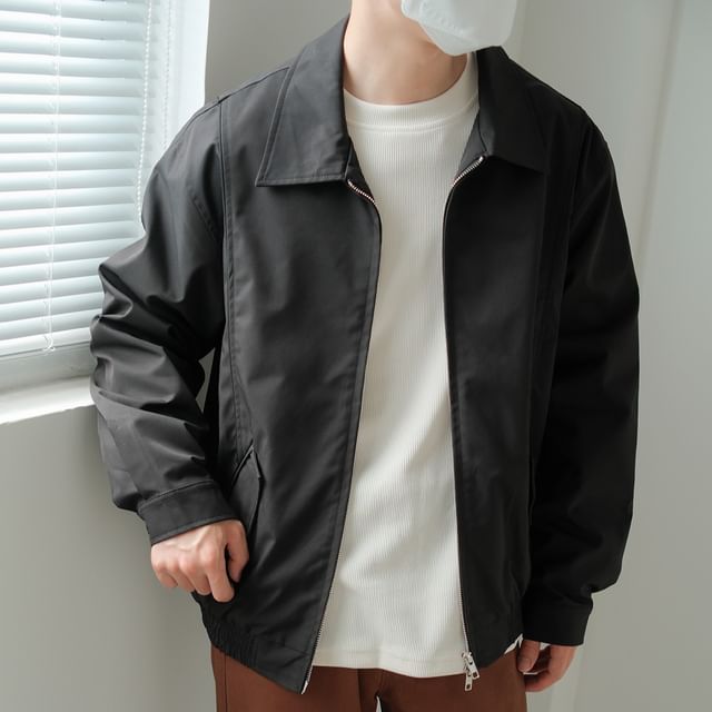 DAZO Studios-Plain Zip Jacket