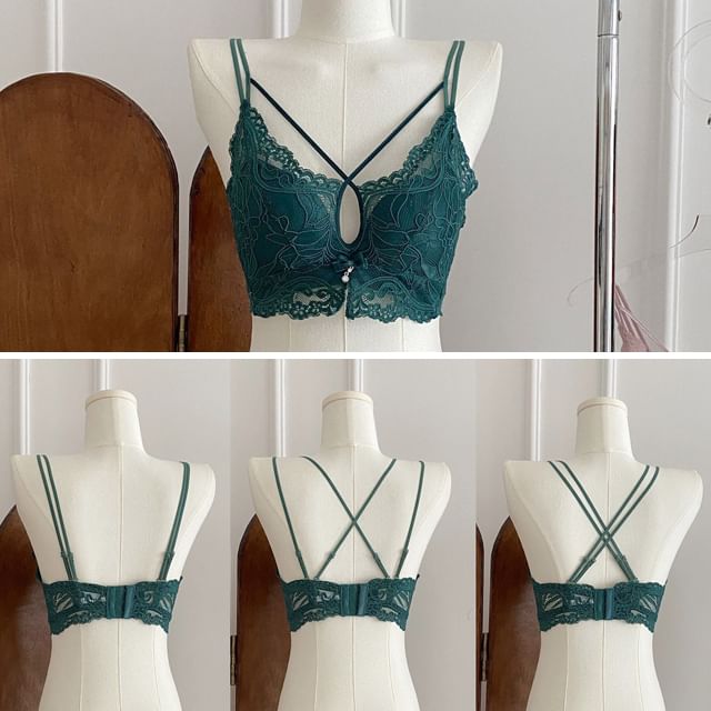 Gecko-Wireless Lace Bra Panty Set