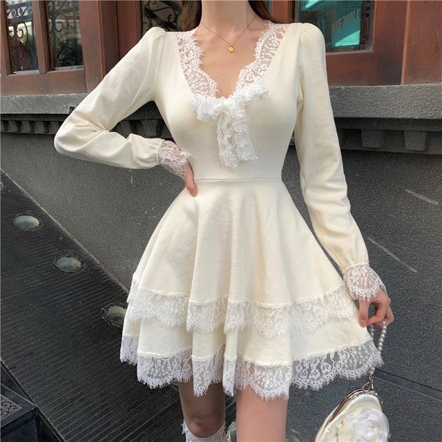 long sleeve boat neck lace wedding dress Long Sleeve Lace Mermaid Wedding Dress with Elegant Boat Neck 20 main image 0