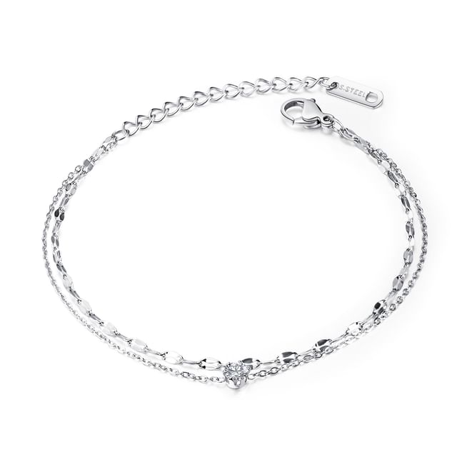 Tenri-Rhinestone Layered Bracelet