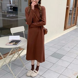 turtleneck t shirt dress