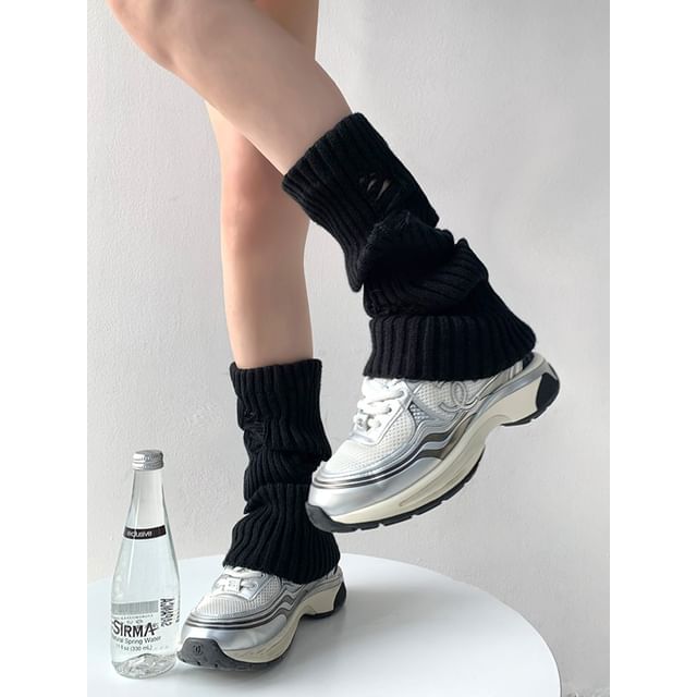Shira Distressed Knit Leg Warmer YesStyle