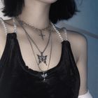 Porstina - Set of 3: Angel Pendant Necklace + Butterfly Pendant Necklace + Cross Pendant Necklace