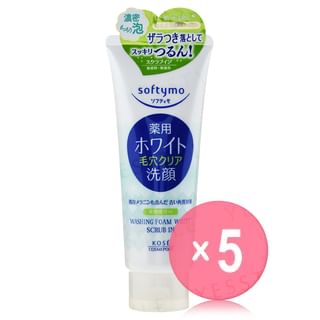 Kose - Softymo Washing Foam White Scrub In 5pcs Bundle Set