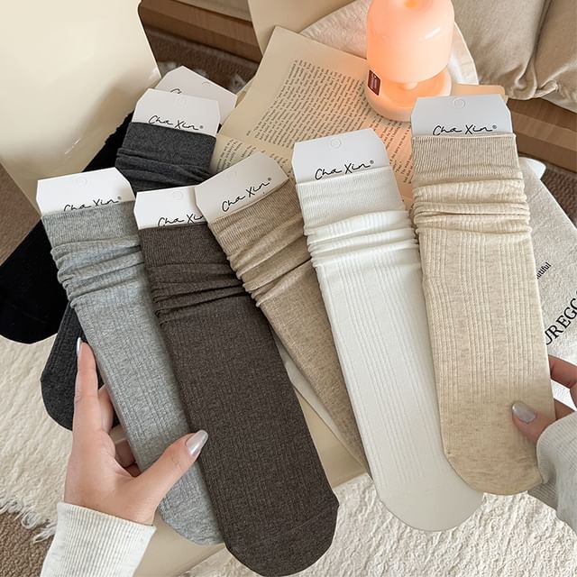 Gentiana-Plain Crew Socks