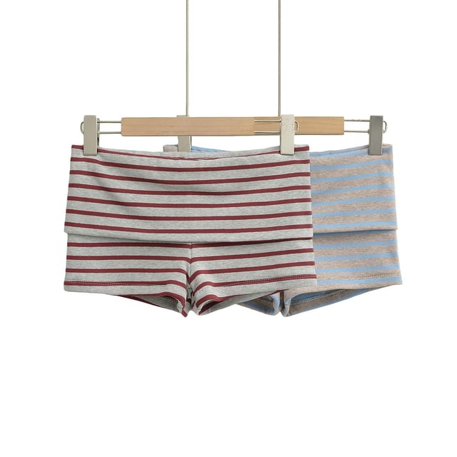 Asiris-High Waist Striped Shorts