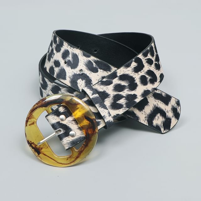 Poyol-Leopard Print Belt