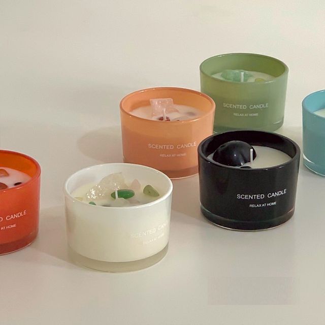 Vibaia-Fragrance Candle with Glass Candle Holder