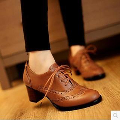 Gizmal Boots - 粗跟牛津高跟鞋 Gizmal Boots - 粗跟牛津高跟鞋