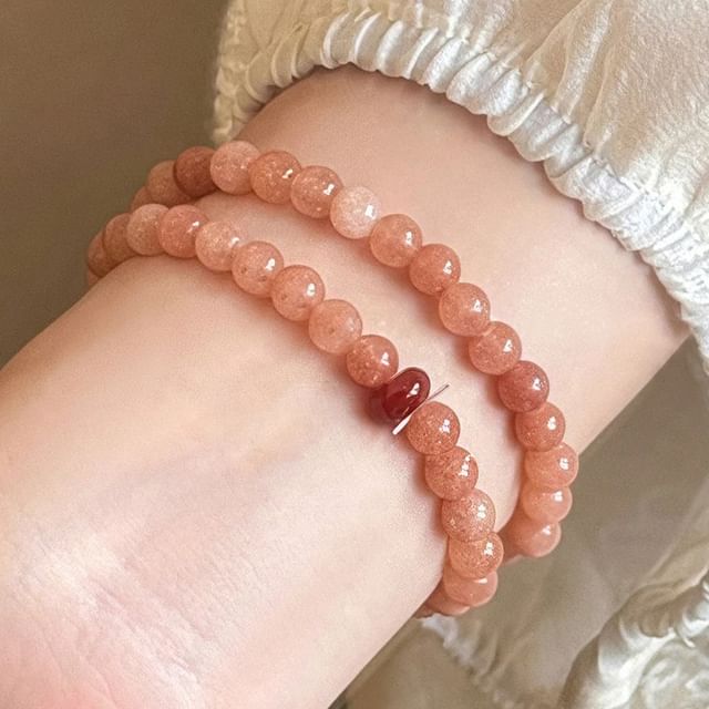 Hansha-Agate Bead Layered Bracelet