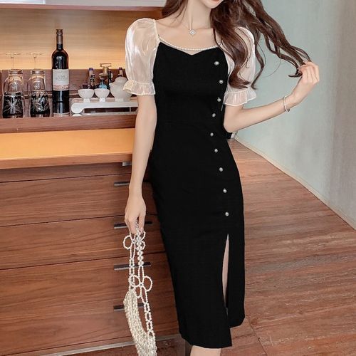 slim fit dress slacks Casablanca Tunic Cover-Up