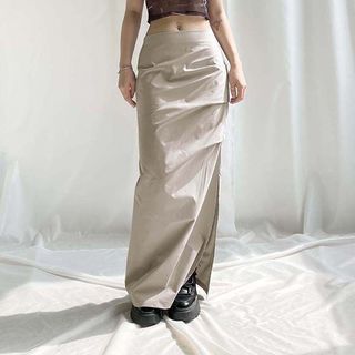 Honet Plain Slit Maxi Pencil Skirt