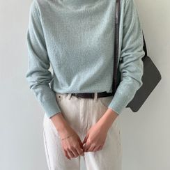 MERONGSHOP - Mock-Neck Sweater in 10 Colors