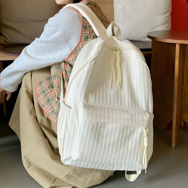 Skyglow-Plain Zip Backpack