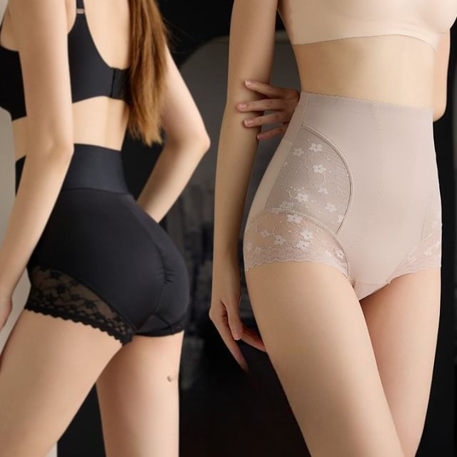 Croix-High Waist Lace Panel Panty