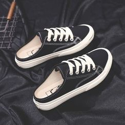 Solejoy(ソールジョイ) - Couple Canvas Mule Sneakers Solejoy(ソールジョイ) - Couple Canvas Mule Sneakers