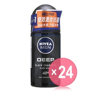 NIVEA - Men Deep Black Charcoal Roll On Dark Wood (x24) (Bulk Box)
