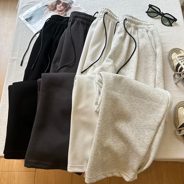 DIYI-High Rise Plain Sweatpants