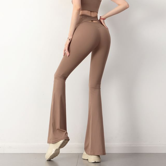 CUCURBIT-Plain Flared Yoga Pants