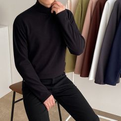 Seoul Homme - Mock-Neck Colored Top Seoul Homme - Mock-Neck Colored Top