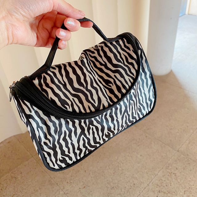 Yunikon - Zebra Print Makeup Bag | YesStyle