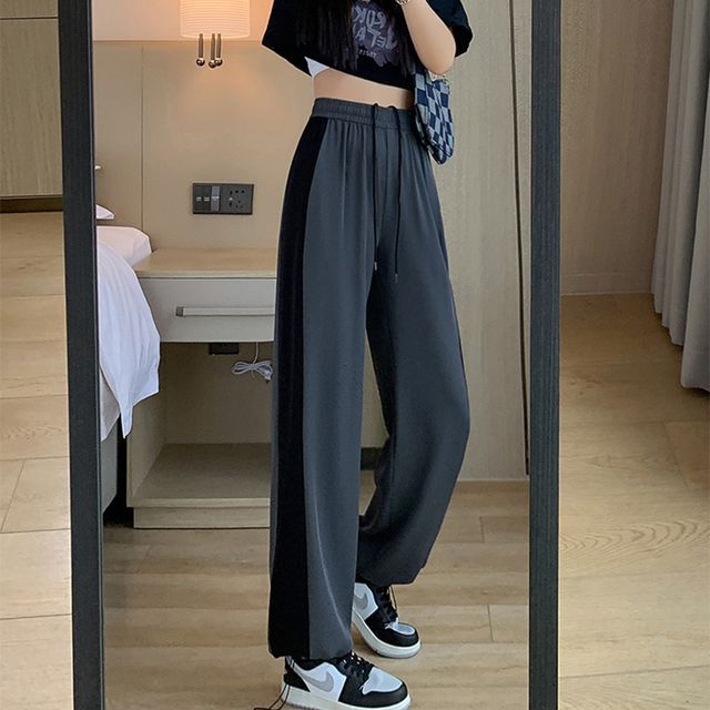Everose-High Rise Two Tone Sweatpants