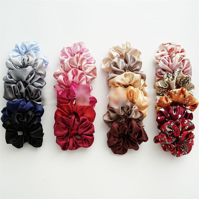 enthice-Plain Satin Scrunchie