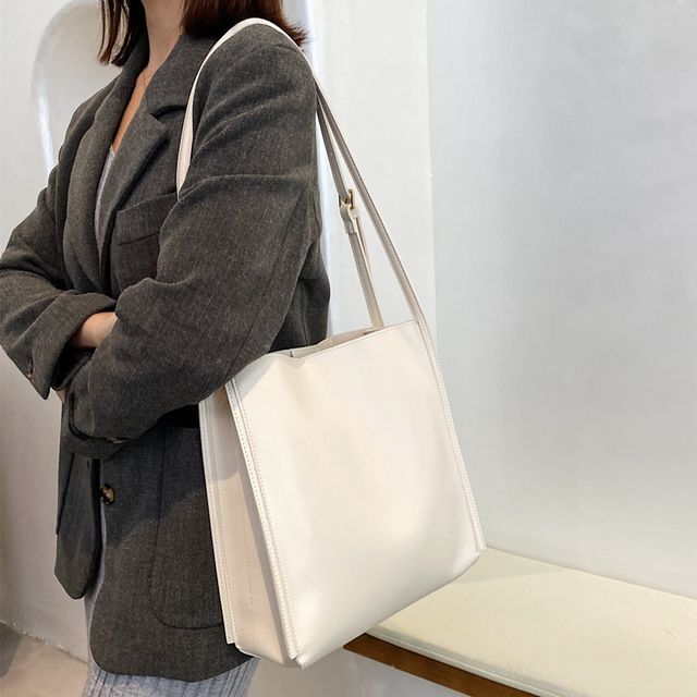 Skyglow-Faux Leather Tote Bag