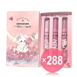 Gege Bear - Set of 3: Heart Shaped Lip Gloss (4-6) (x288) (Bulk Box)