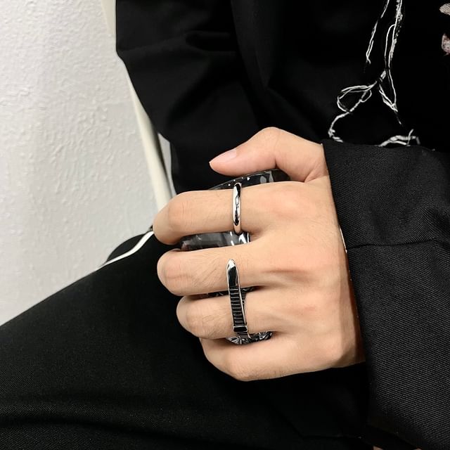 Black Degree-Stainless Steel Glossy Ring