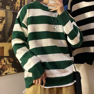 スウェット・トレーナー YESEYESEE Tenga x YES Stripe Knit Pullover Burgundy YS243KKN MUSINSA | YESEYESEE Y.E.S Thin Stripe Sweatshirt Black