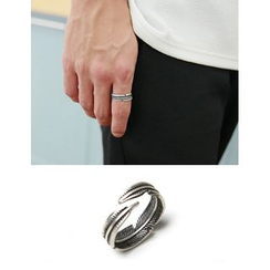 STYLEMAN - Anillo abierto metálico de pluma STYLEMAN - Anillo abierto metálico de pluma