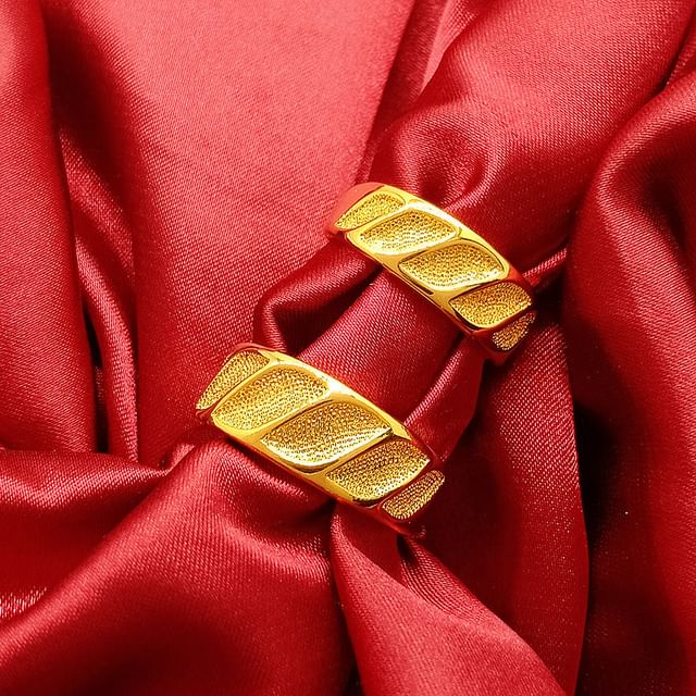 Seirios-Textured Alloy Open Ring