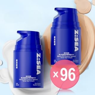 Z:SEA - Men's Oil-Control Natural Tone-Up Cream - 2 Colors (x96) (Bulk Box)