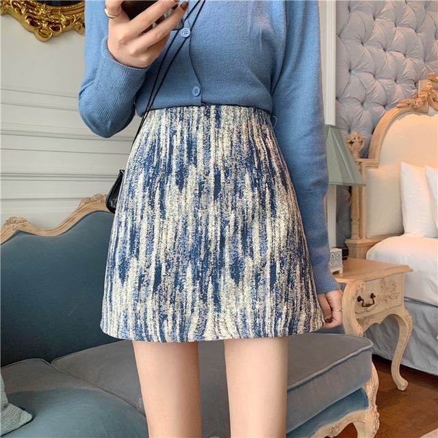 Everose-Tie Dye A-Line Mini Skirt