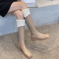EPIO - Platform Furry Panel Tall Boots EPIO - Platform Furry Panel Tall Boots