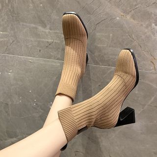 ribbed sock booties