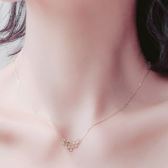Blinglitz - S925 Silver 18K Gold Plated Bee & Beehive Pendant Necklace Blinglitz - S925 Silver 18K Gold Plated Bee & Beehive Pendant Necklace