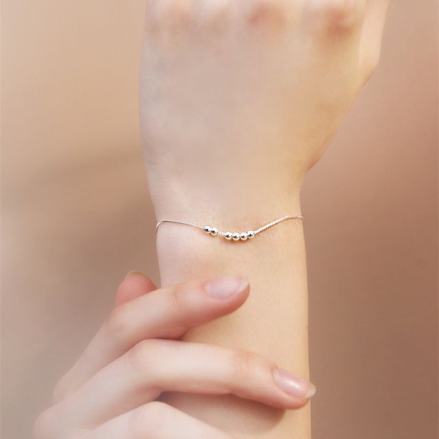 Gaya-Bead Sterling Silver Bracelet