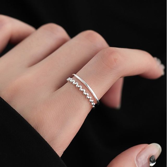pexrl jewelry-Layered Open Ring